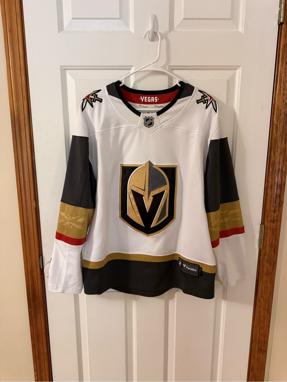 Fanatics Vegas Golden Knights White, Gold & Black Hockey Jersey